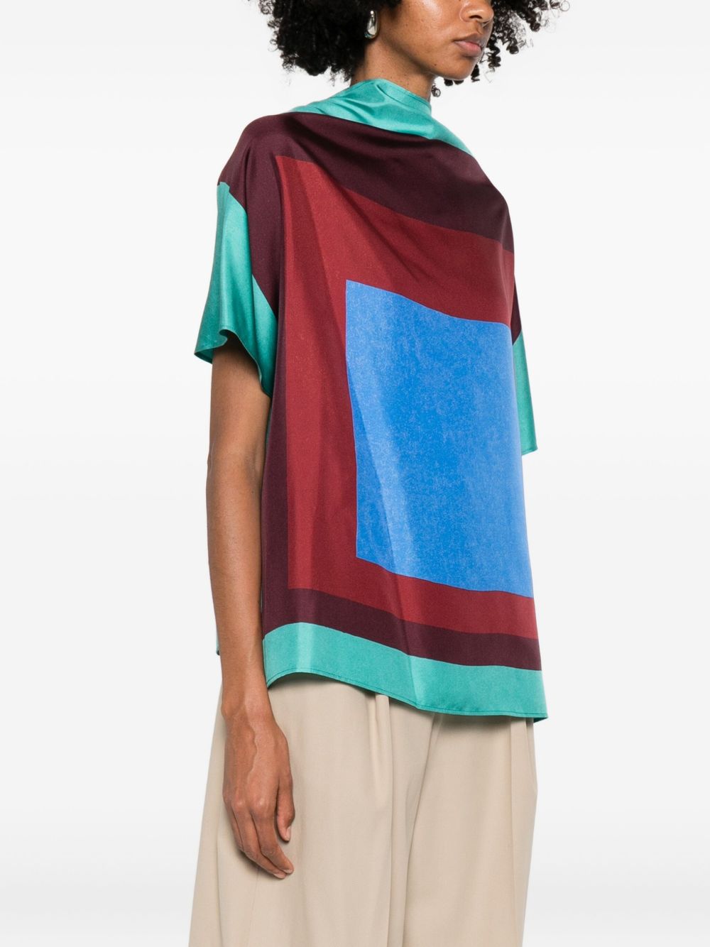 Loewe Women Printed Silk Top LOEWE
