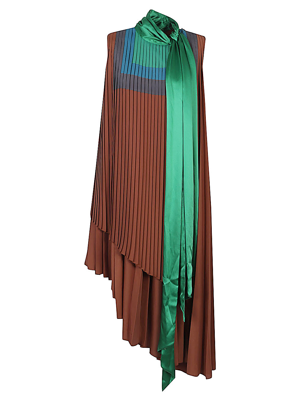 Loewe Women Pleated Asymmetric Dress LOEWE