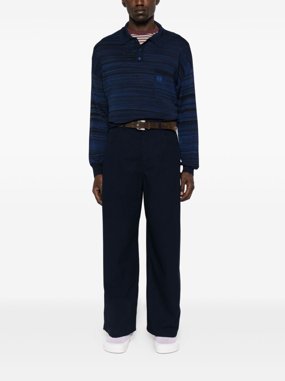 Loewe Men Anagram Wool Polo Shirt LOEWE