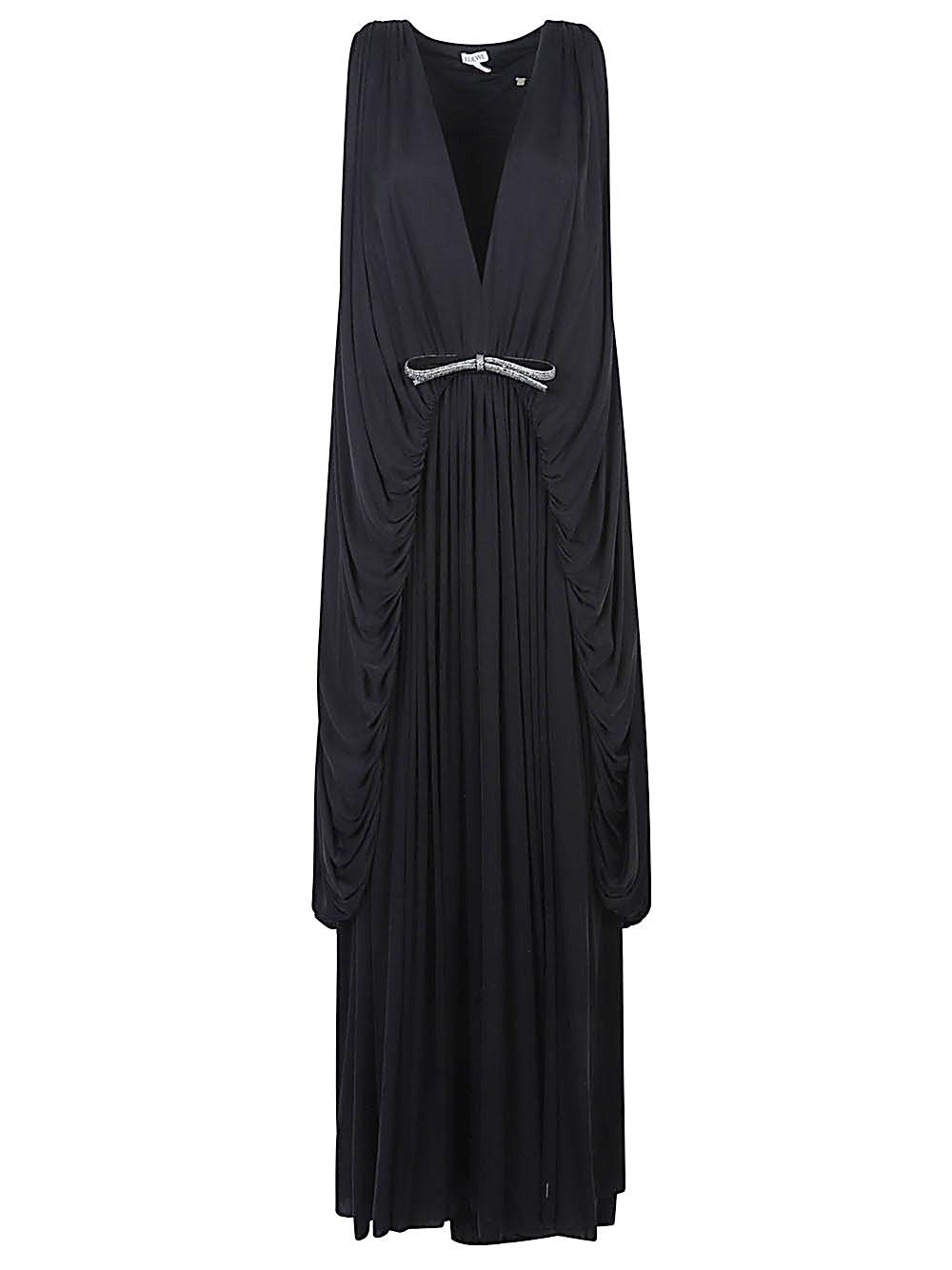 Loewe Women Silk Draped Long Dress