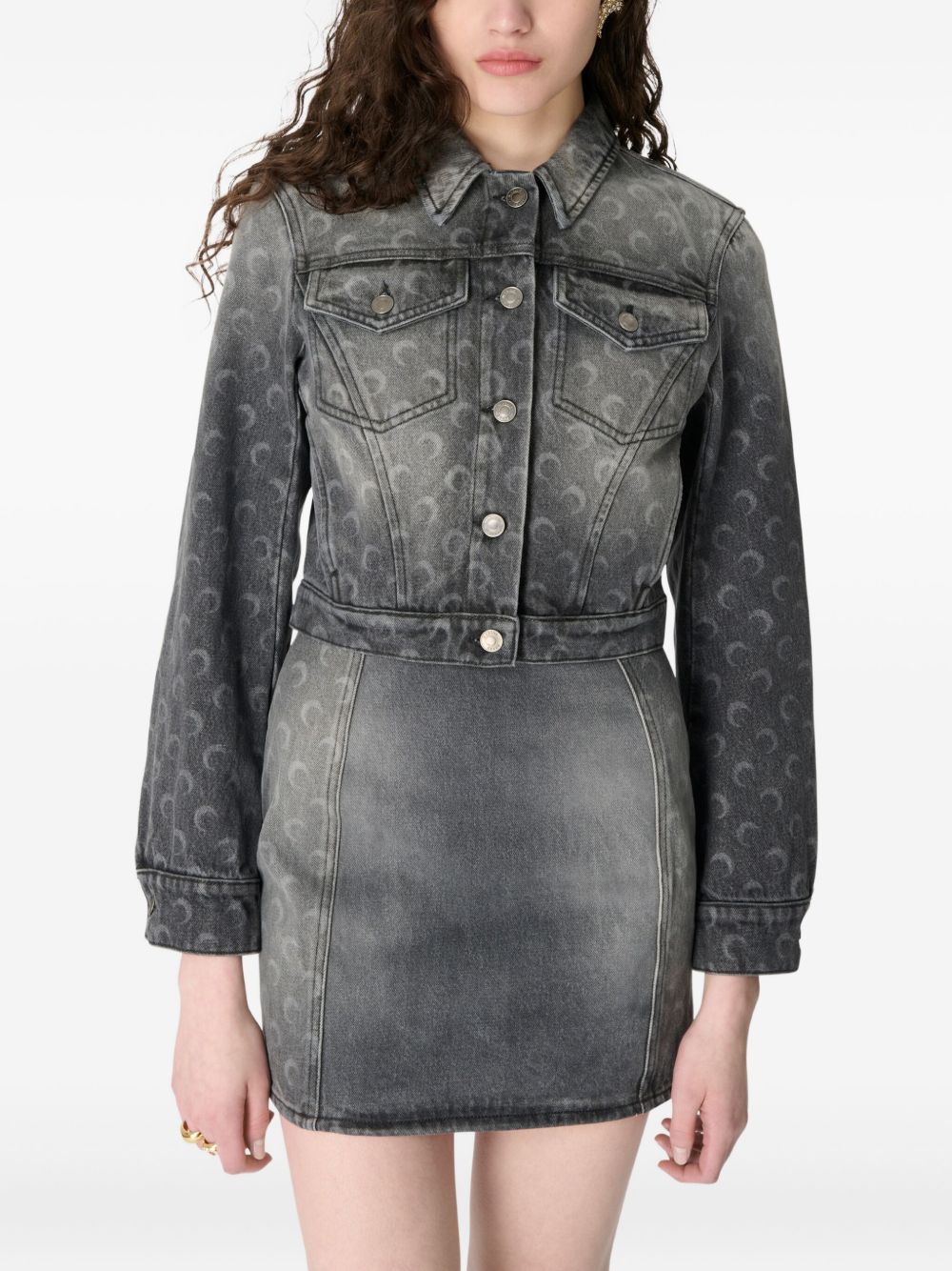 Marine Serre Women Moon Denim Jacket MARINE SERRE
