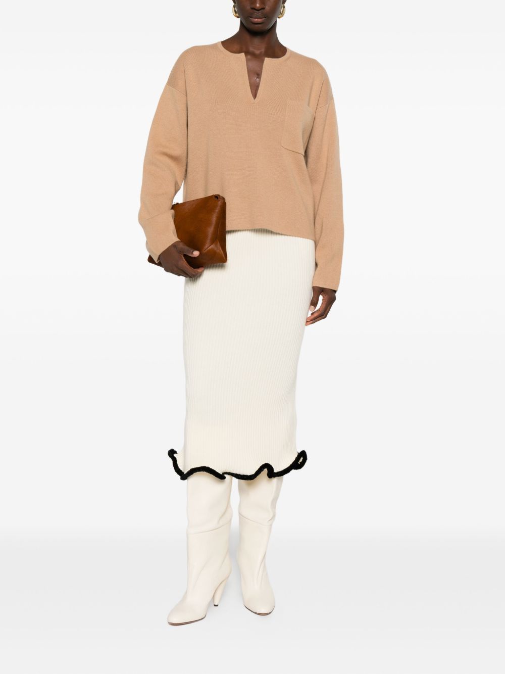 Max Mara Women V-Neck Sweater In Cashmere Wool MAX MARA