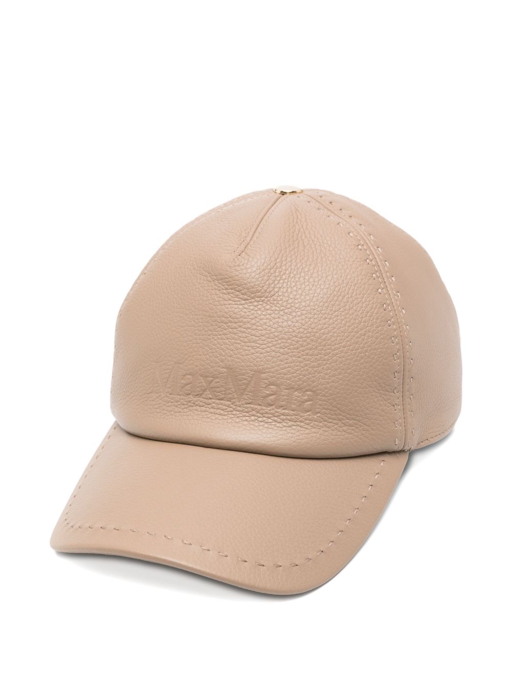 Max Mara Women Leather Baseball Hat MAX MARA