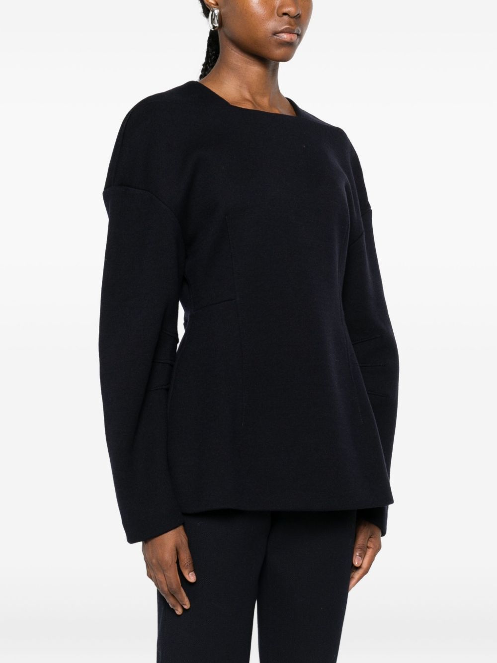 Max Mara Women Crew Neck Sweater In Wool And Cotton MAX MARA
