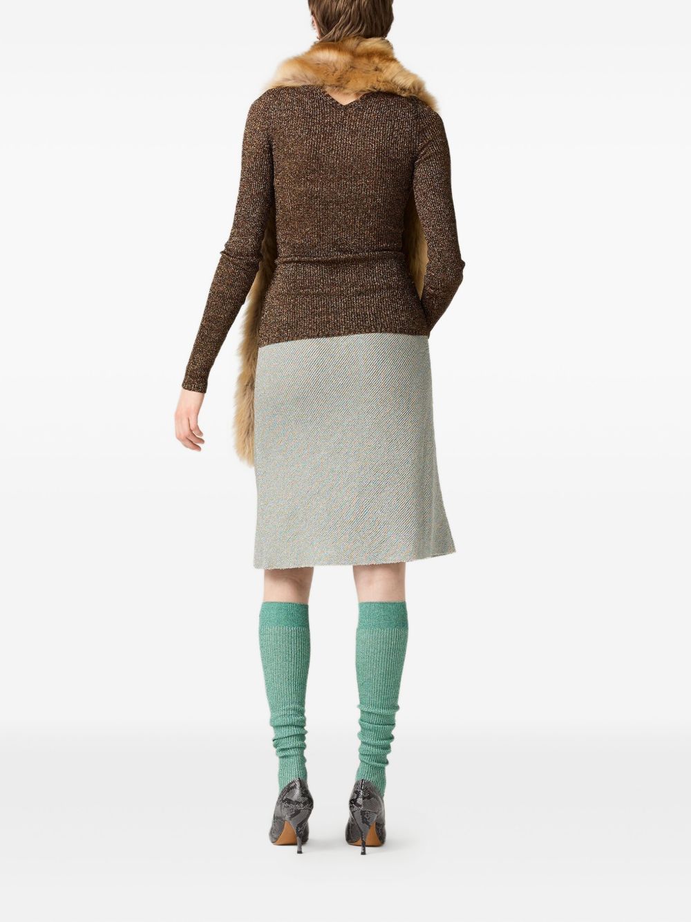 Miu Miu Women Lamé Skirt MIU MIU