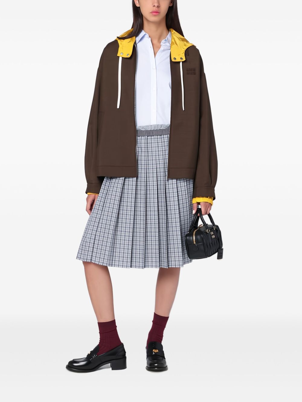 Miu Miu Women Wool Hooded Jacket MIU MIU