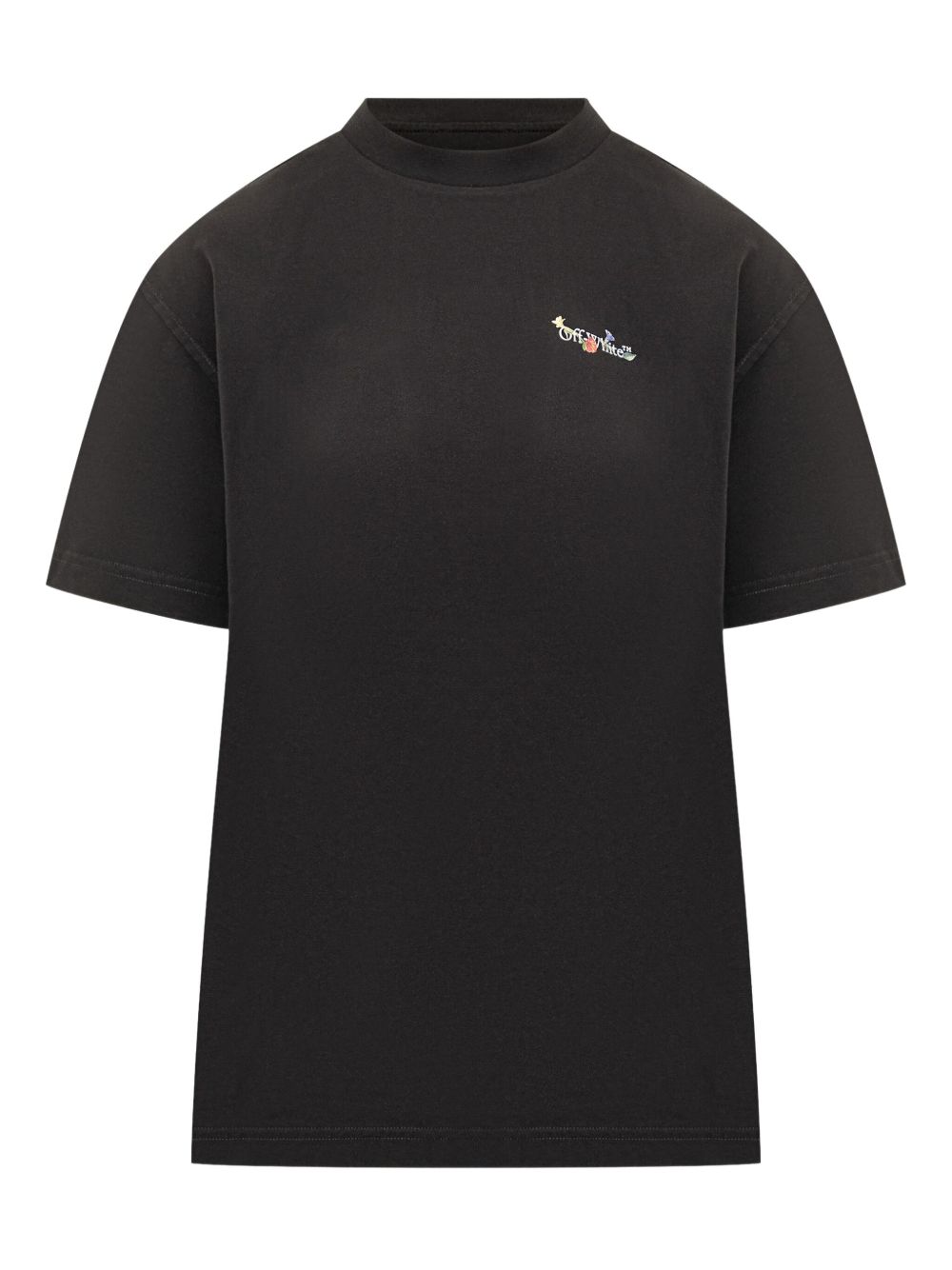 Off-White Women Arrow Glass Flower Cotton T-Shirt OFF-WHITE