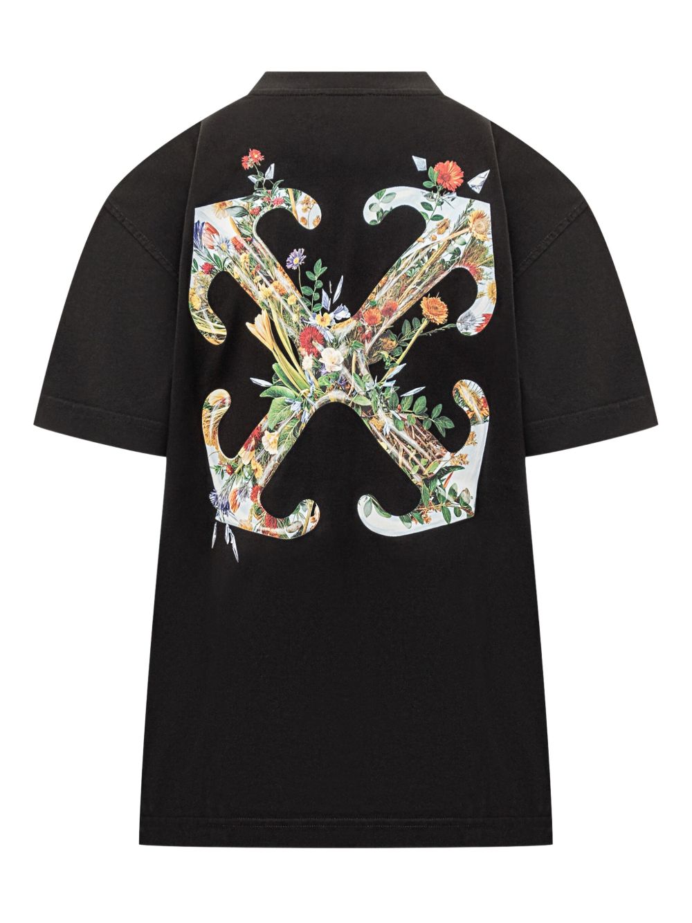 Off-White Women Arrow Glass Flower Cotton T-Shirt OFF-WHITE