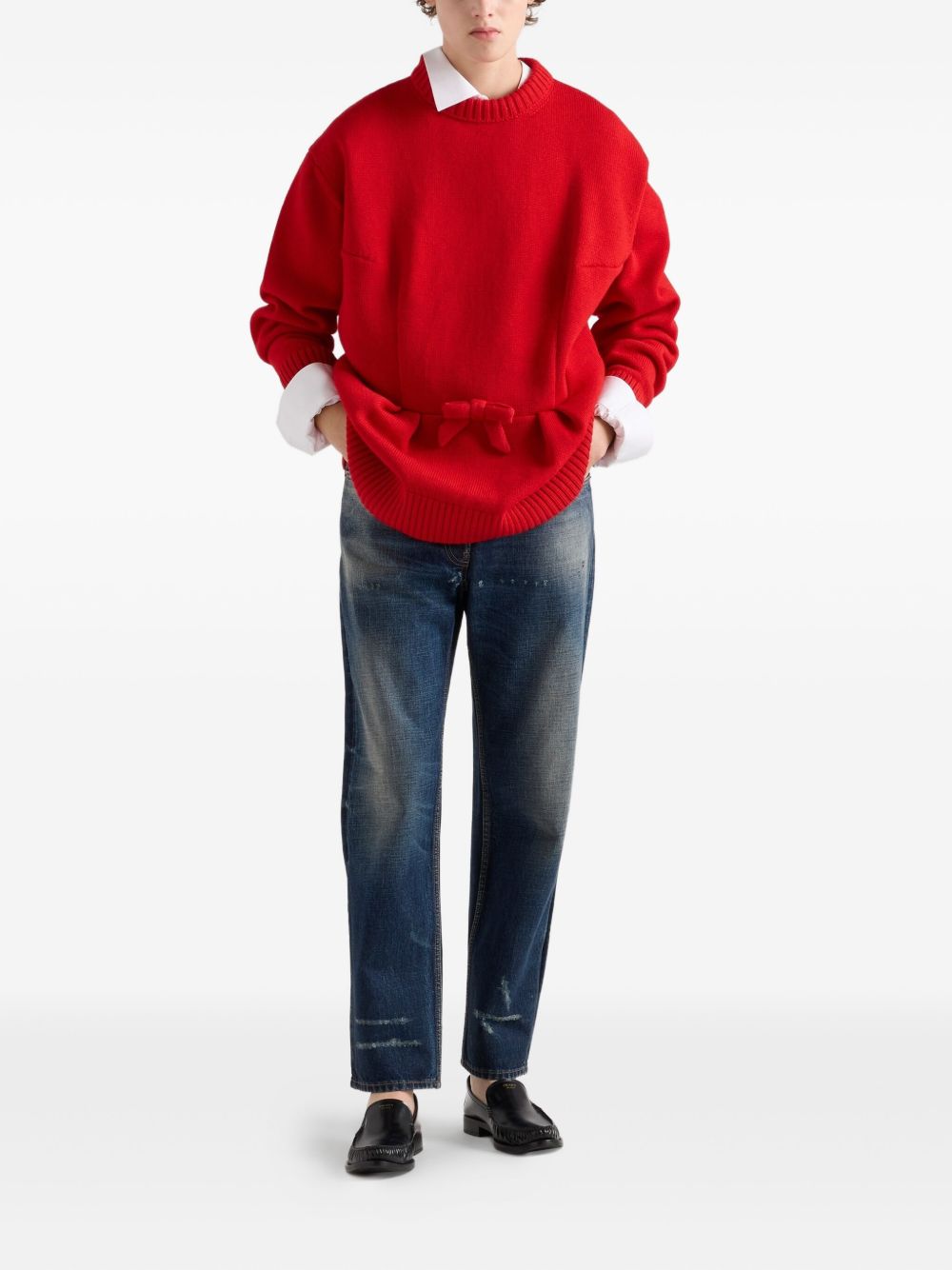 Prada Women Wool Crewneck Sweater PRADA