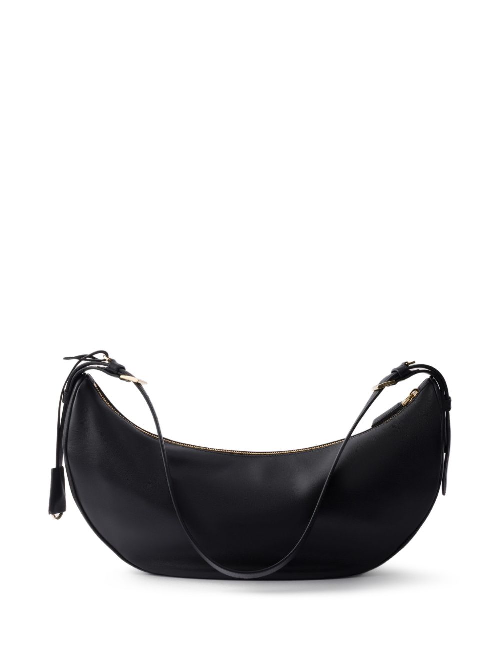 Prada Women Demi-Lune Leather Shoulder Bag