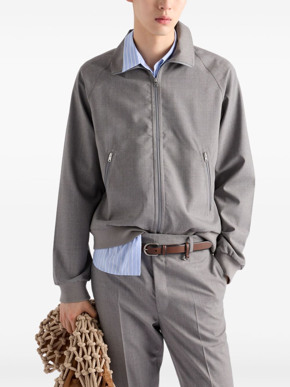 Prada Men Zipped Bouson Jacket PRADA