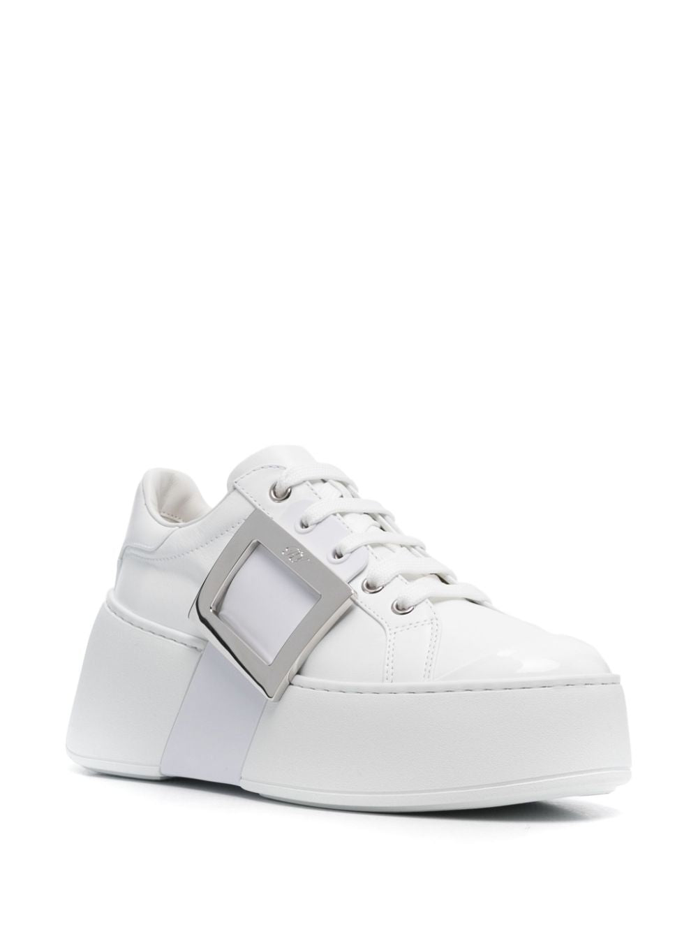 Roger Vivier Women Viv Skate High Leather Sneakers ROGER VIVIER