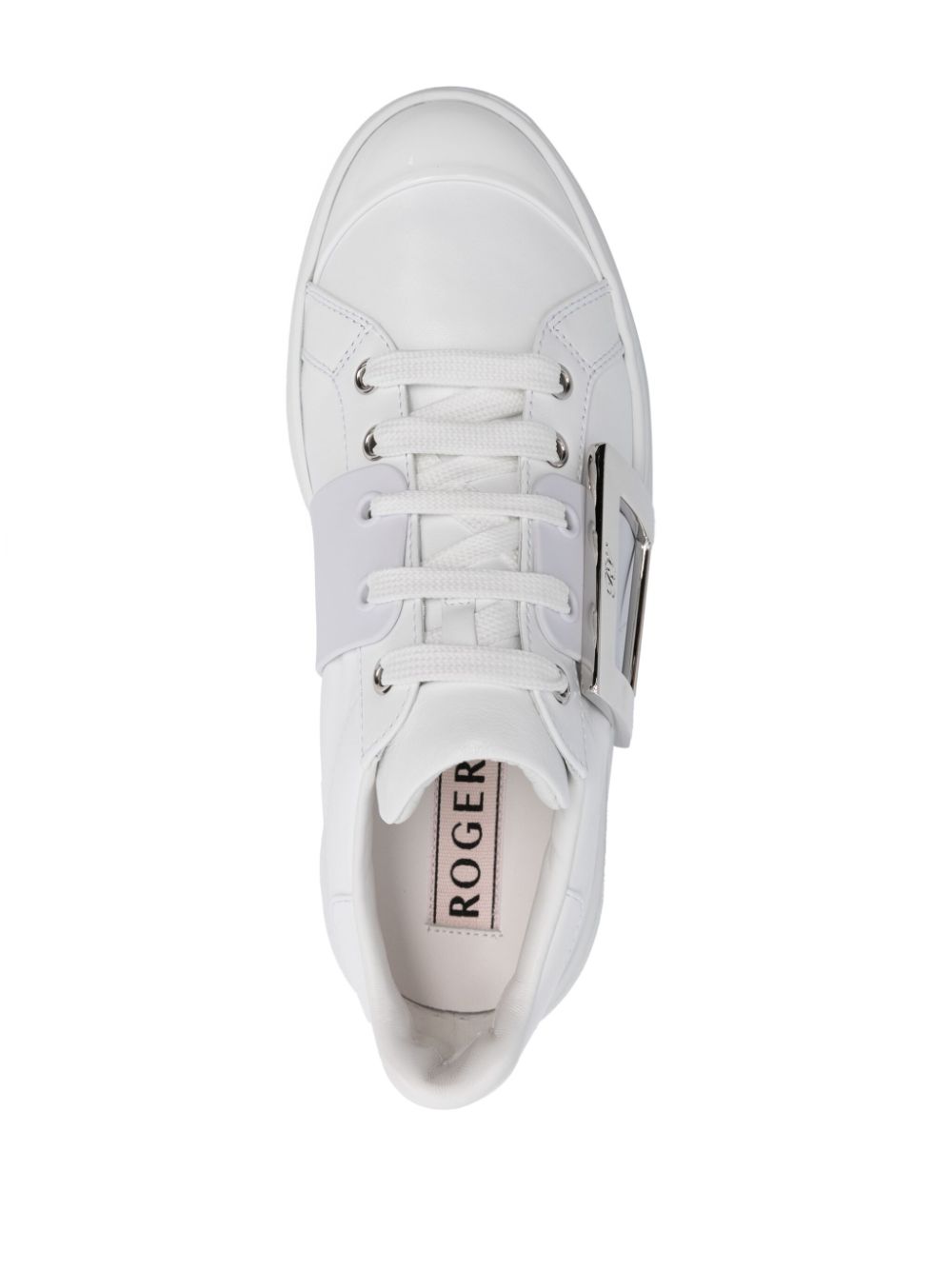 Roger Vivier Women Viv Skate High Leather Sneakers ROGER VIVIER