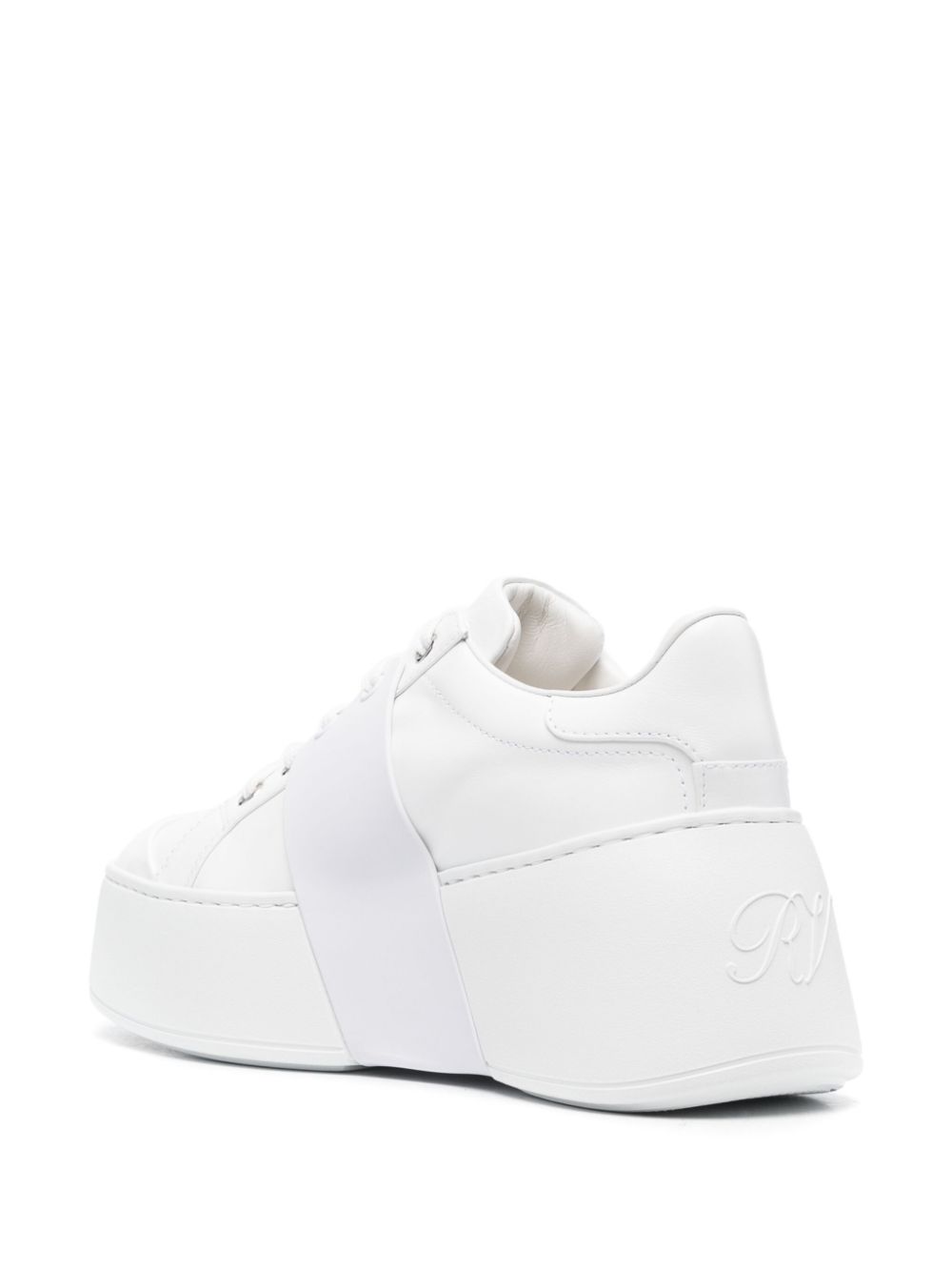 Roger Vivier Women Viv Skate High Leather Sneakers ROGER VIVIER