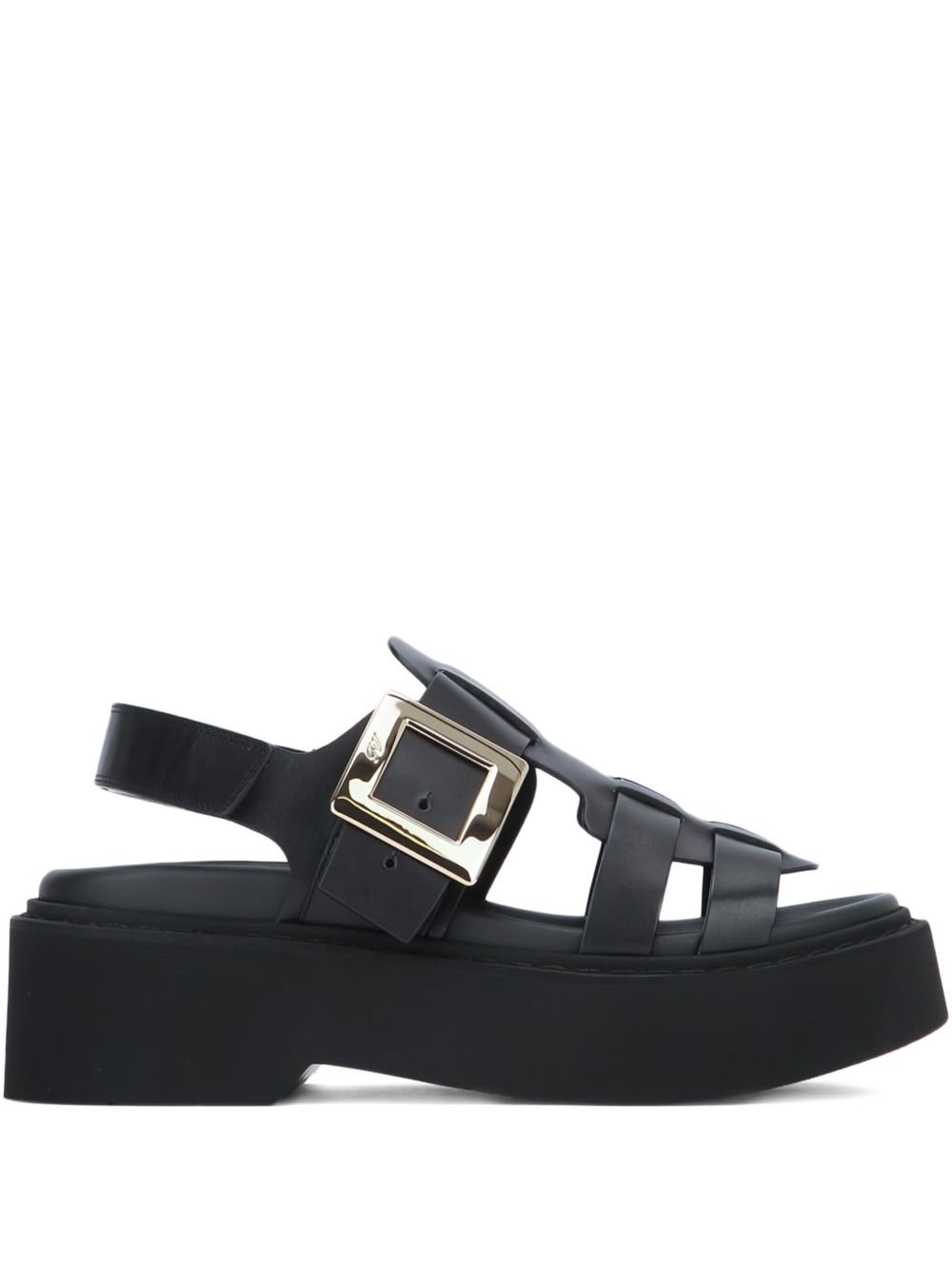 Roger Vivier Women Viv Rangers Leather Sandals ROGER VIVIER