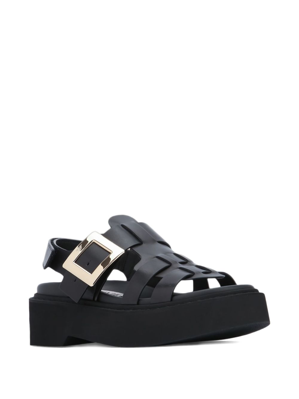Roger Vivier Women Viv Rangers Leather Sandals ROGER VIVIER
