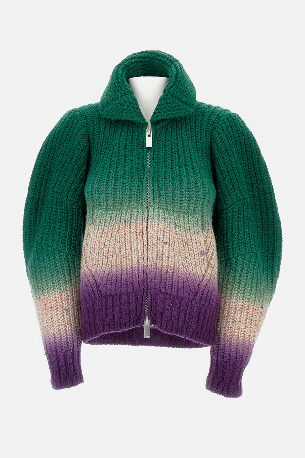 Sacai Women Tie-Dye Wool Knit Blouson SACAI