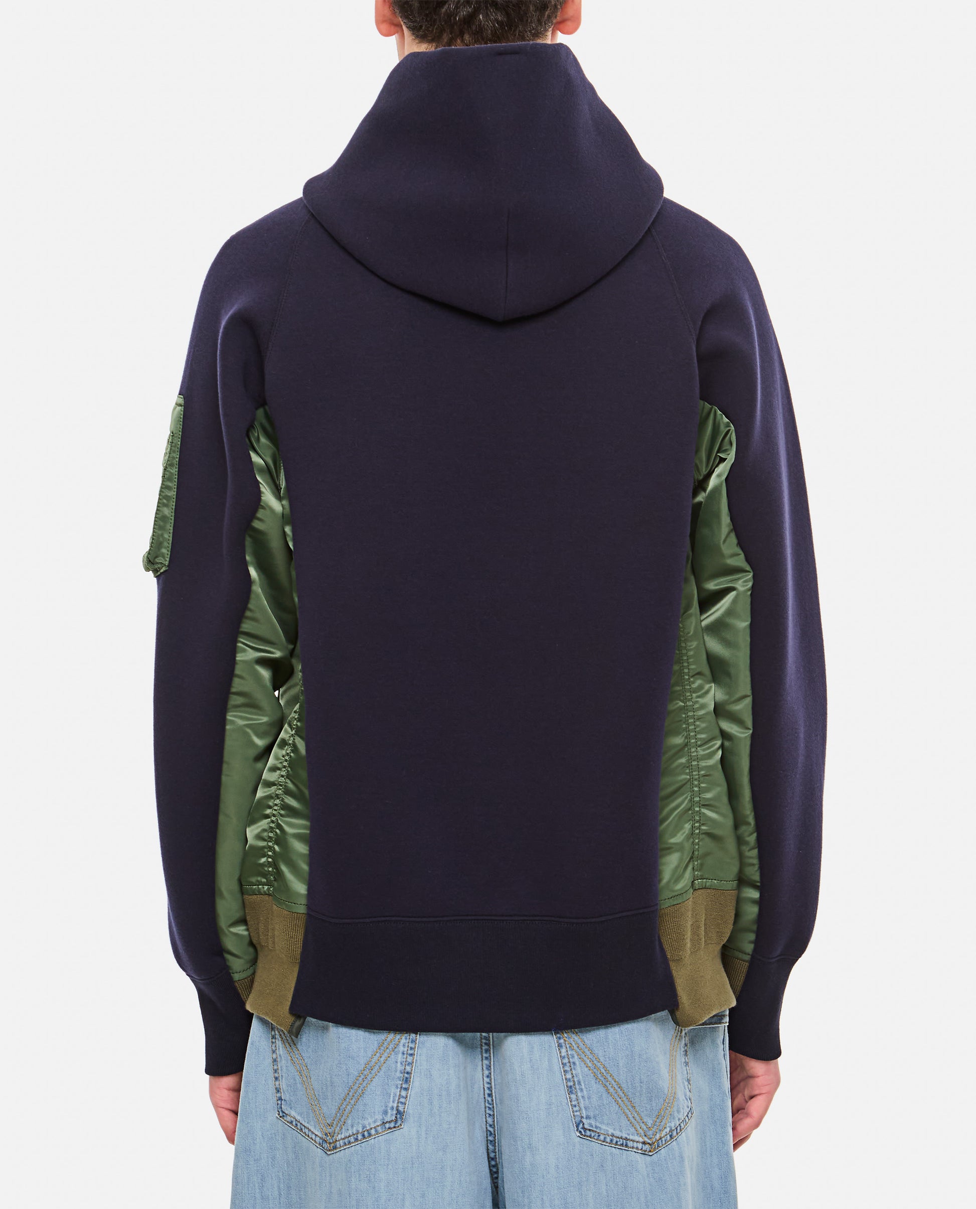Sacai Men Sponge Sweat X Nylon Twill Pullover SACAI