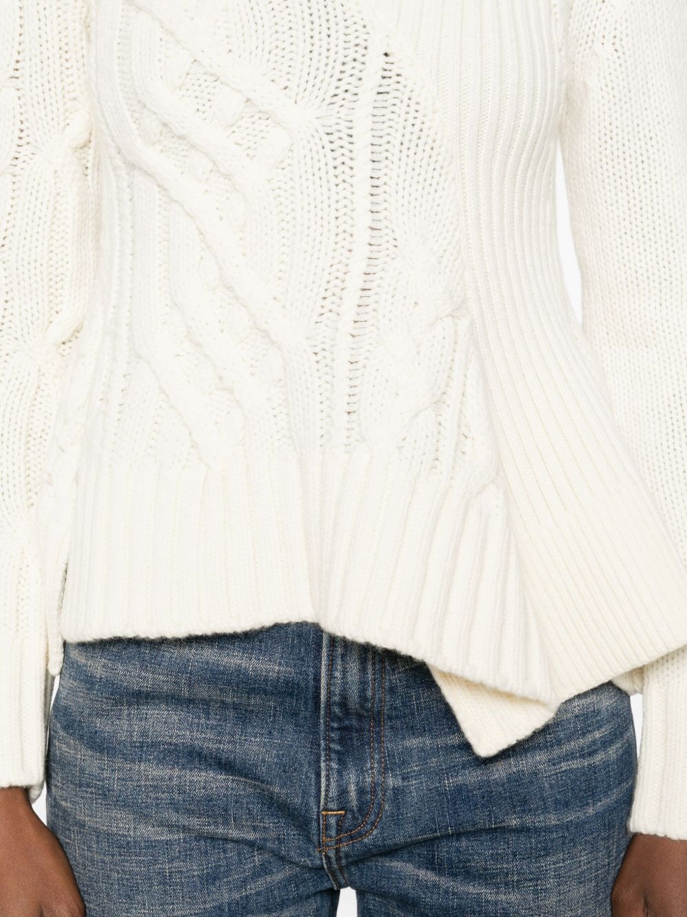 Sacai Women Wool Crewneck Sweater SACAI