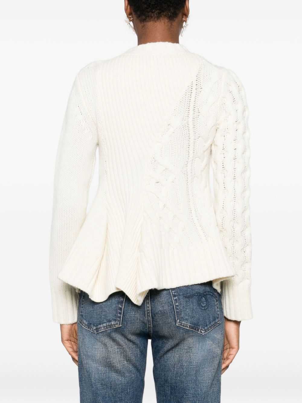 Sacai Women Wool Crewneck Sweater SACAI