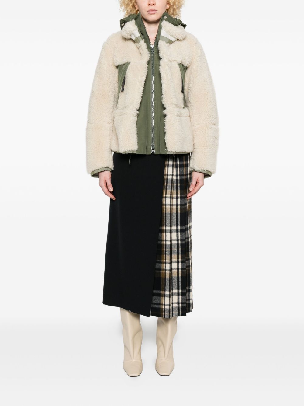 Sacai Women Shearling Blouson Jacket SACAI