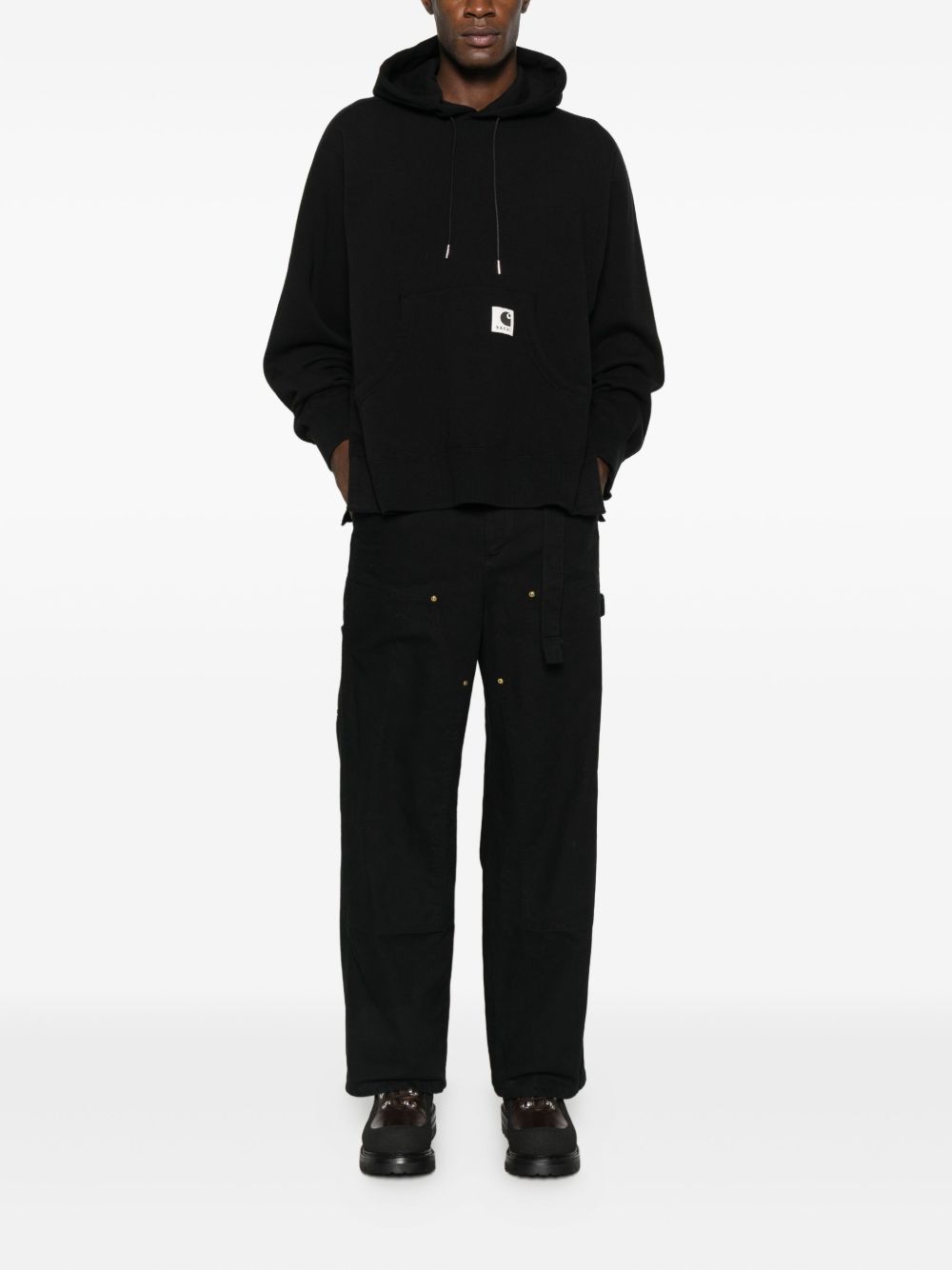 Sacai X Carhartt Wip Men Logo Cotton Hoodie SACAI X CARHARTT WIP