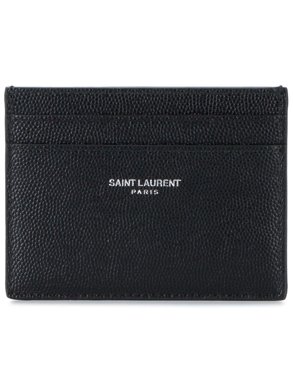 Saint Laurent Men Saint Laurent Paris Leather Card Case SAINT LAURENT