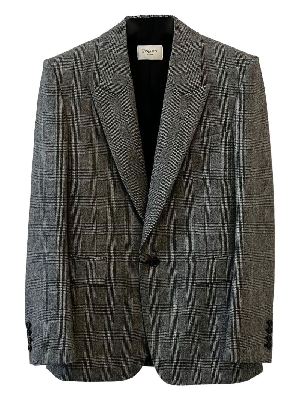 Saint Laurent Men Flannel Single-Breasted Jacket SAINT LAURENT
