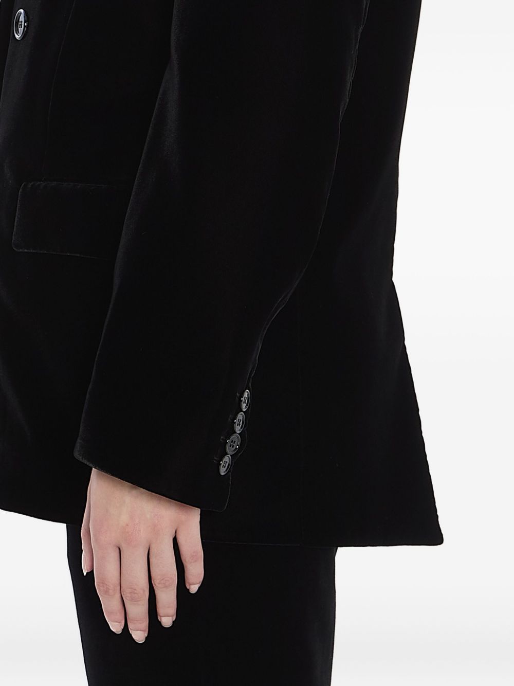 Saint Laurent Women Velvet Doulbe-Breasted Jacket SAINT LAURENT