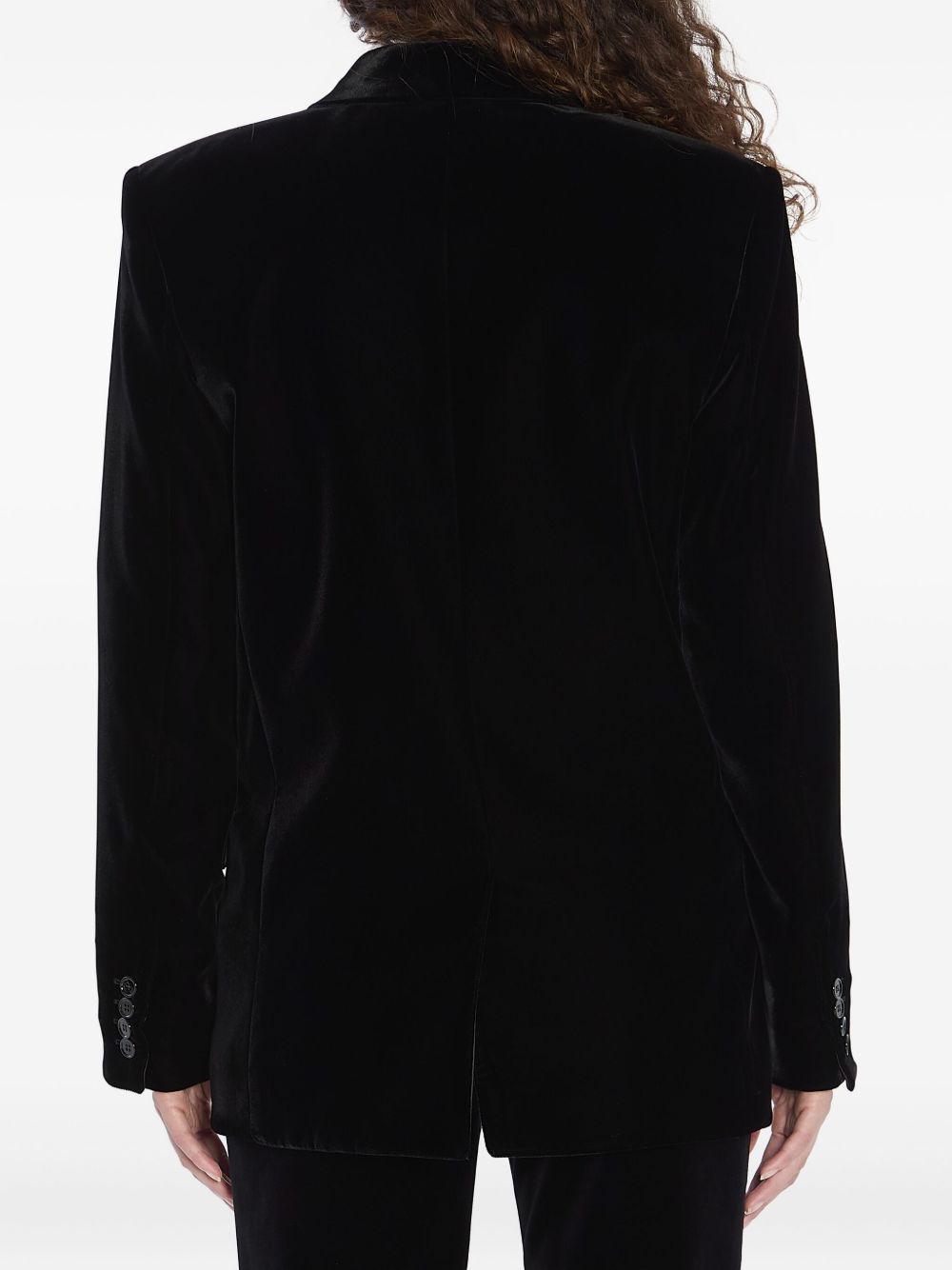 Saint Laurent Women Velvet Doulbe-Breasted Jacket SAINT LAURENT