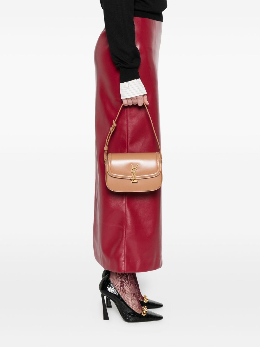 Saint Laurent Women Solferino Mini Leather Shoulder Bag SAINT LAURENT