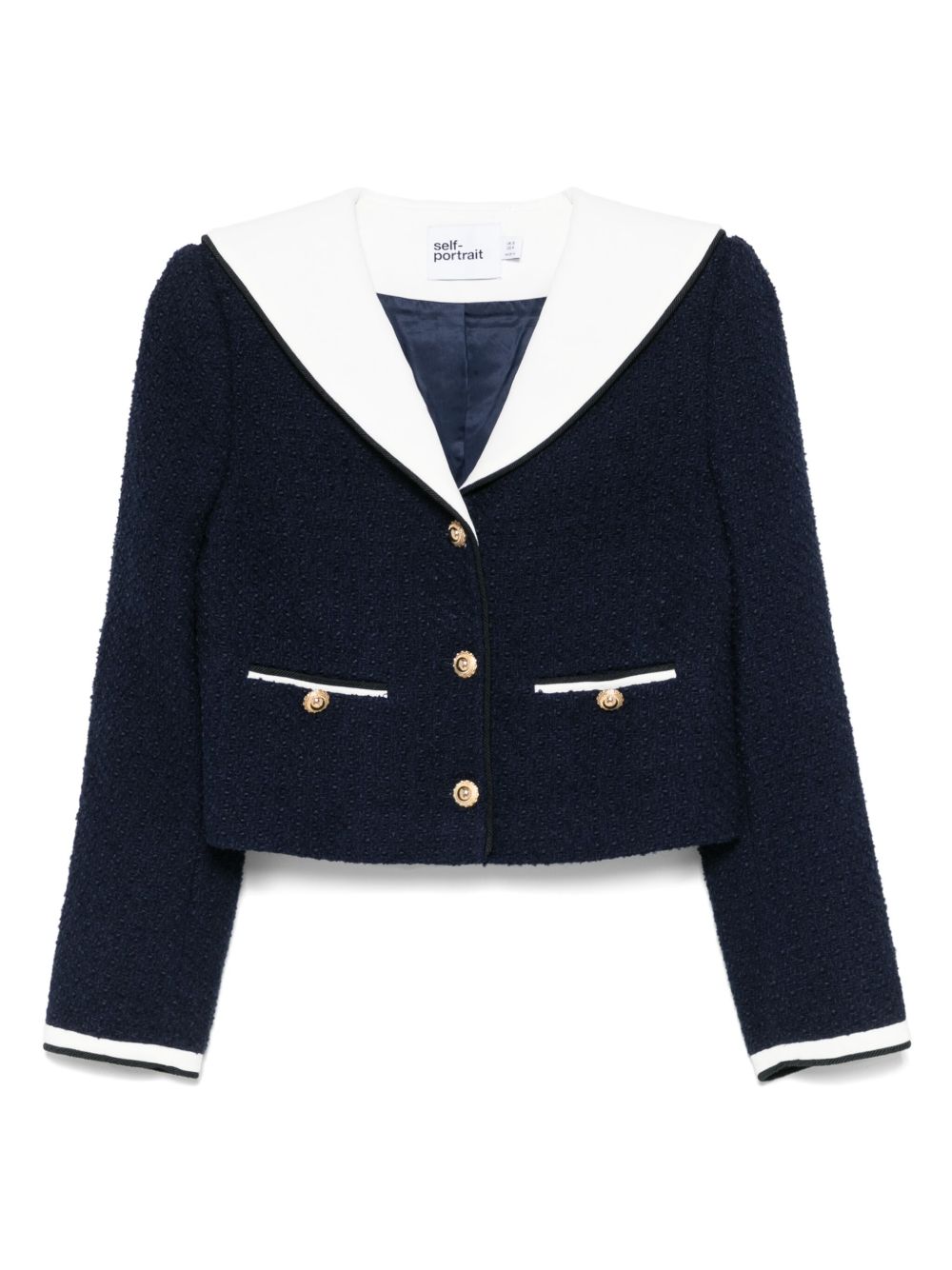 Self Portrait Women Bouclé Short Jacket