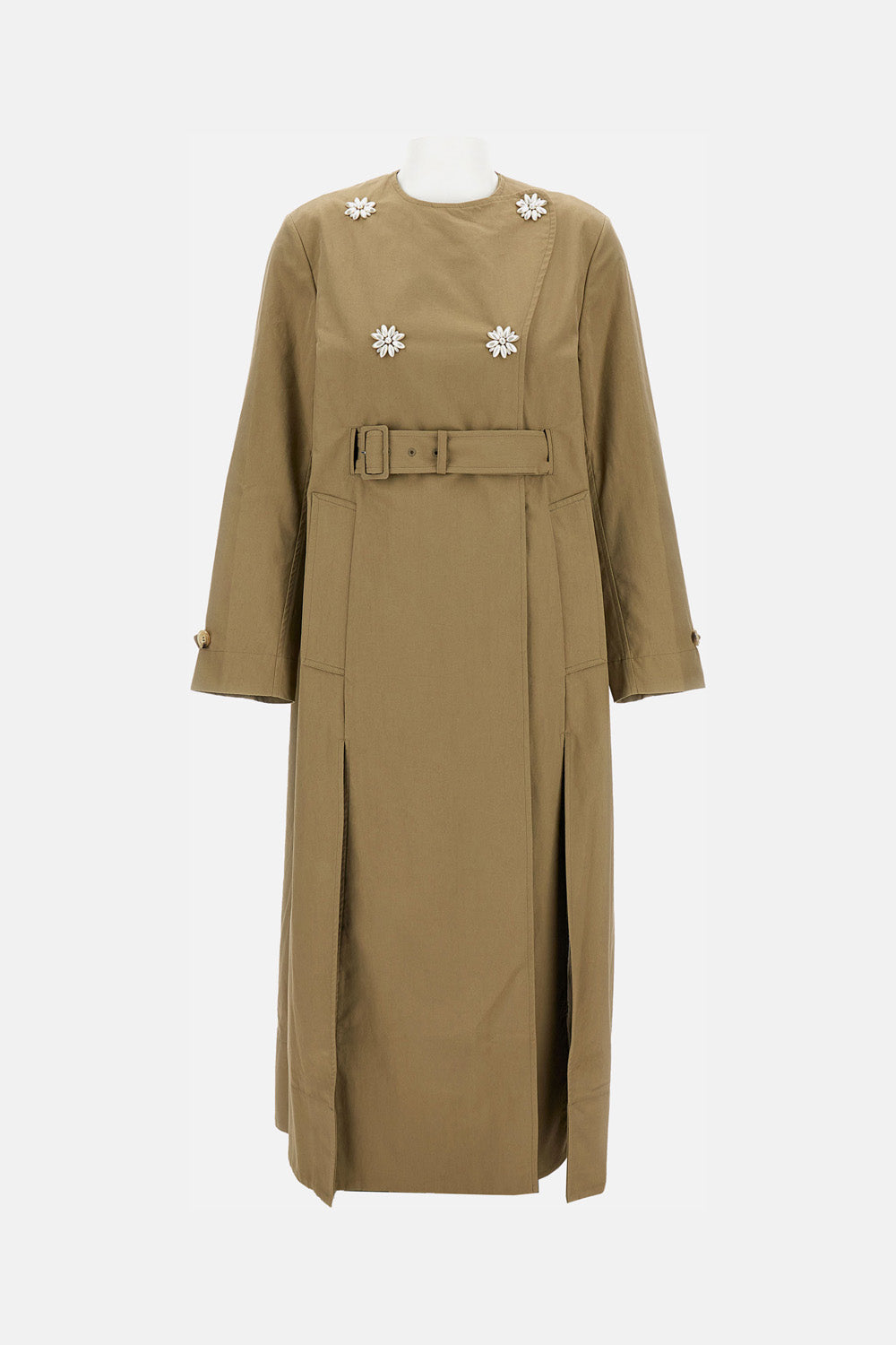 Simone Rocha Women Belted Long Multi Slit Trench Coat SIMONE ROCHA