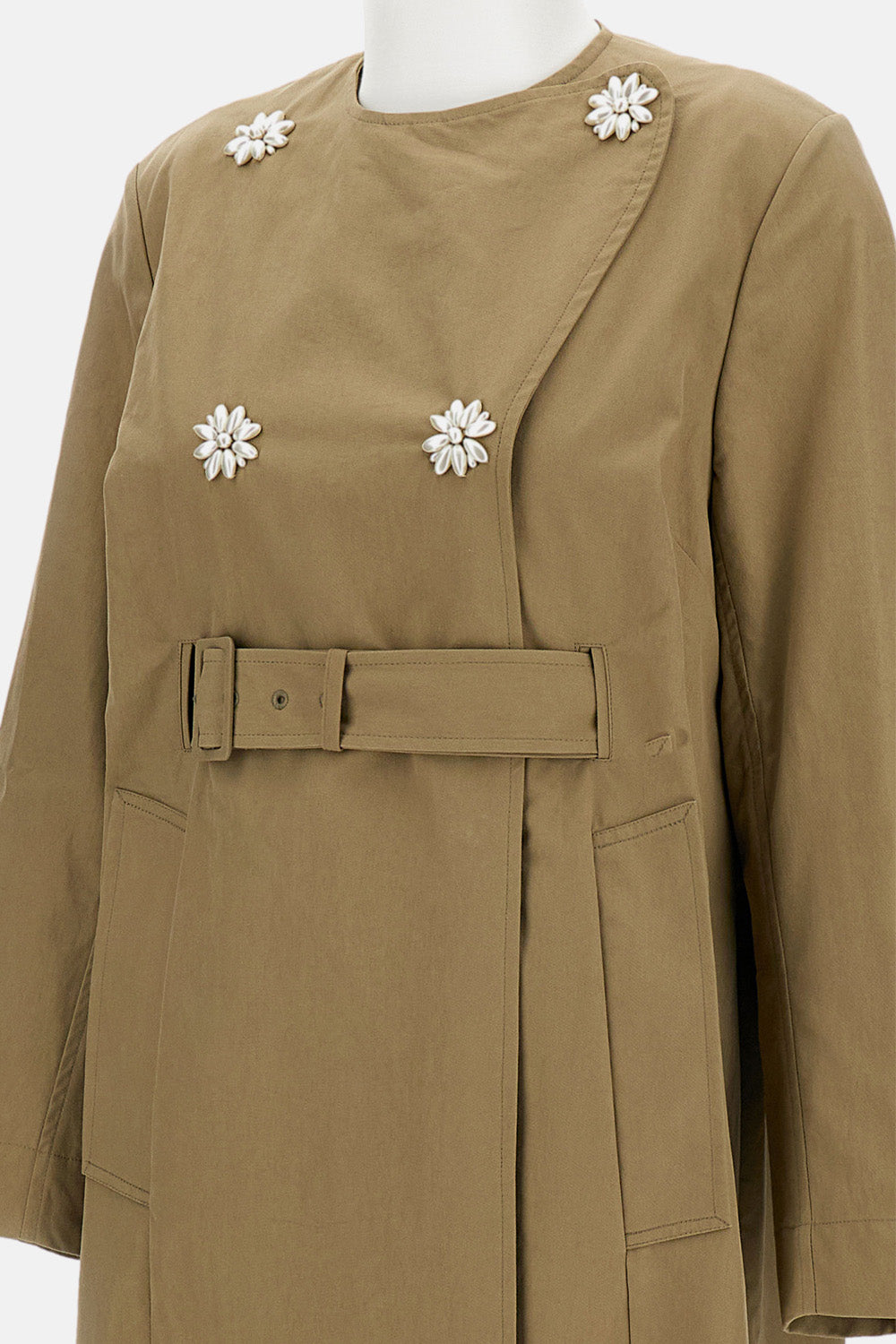 Simone Rocha Women Belted Long Multi Slit Trench Coat SIMONE ROCHA
