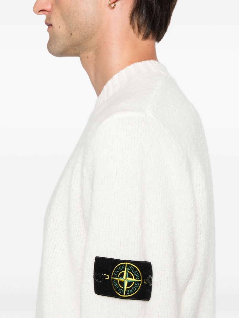 Stone Island Men Wool Blend Crewneck Sweater STONE ISLAND