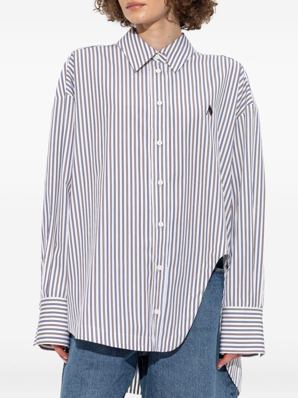 The Attico Women Striped Cotton Shirt THE ATTICO