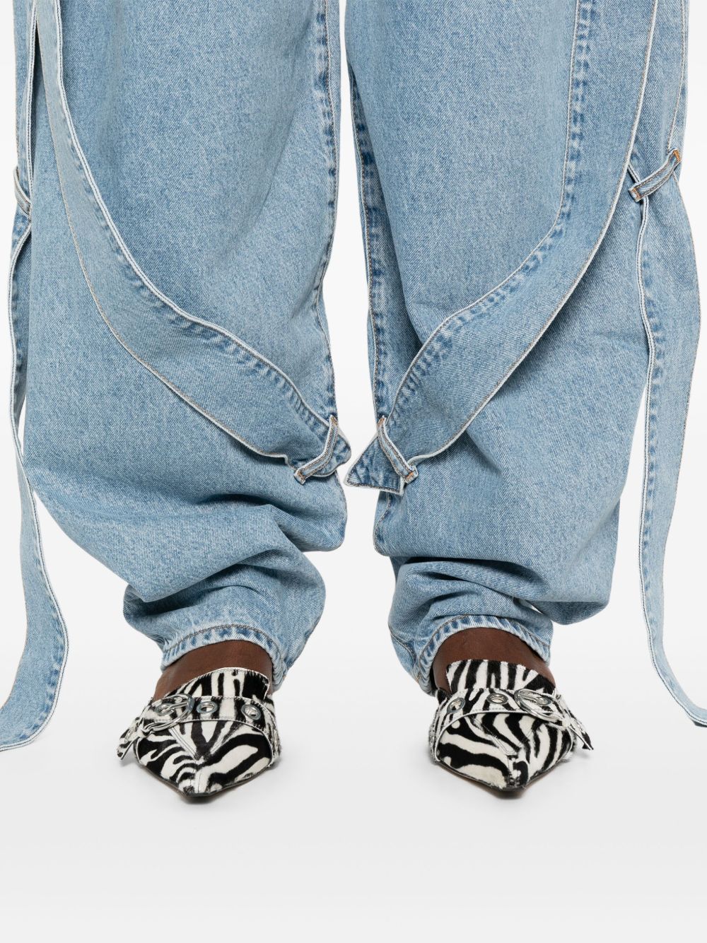 The Attico Women Wide-Leg Denim Jeans