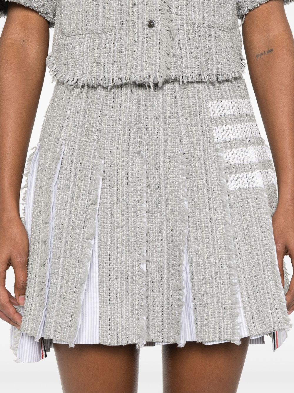 Thom Browne Women 4Bar Cotton Blend Skirt THOM BROWNE