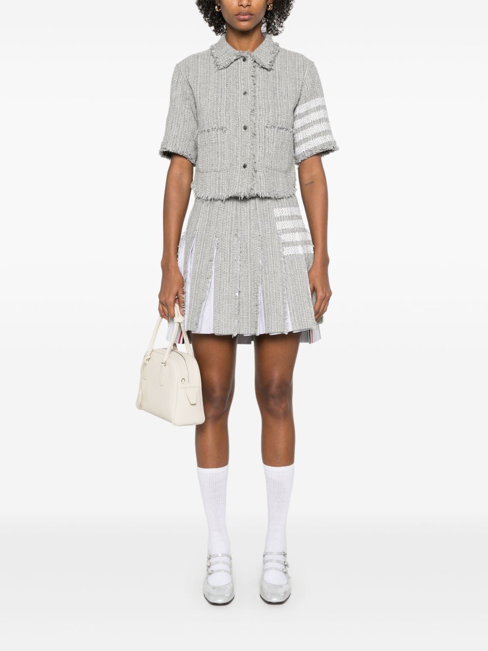 Thom Browne Women 4Bar Cotton Blend Skirt THOM BROWNE
