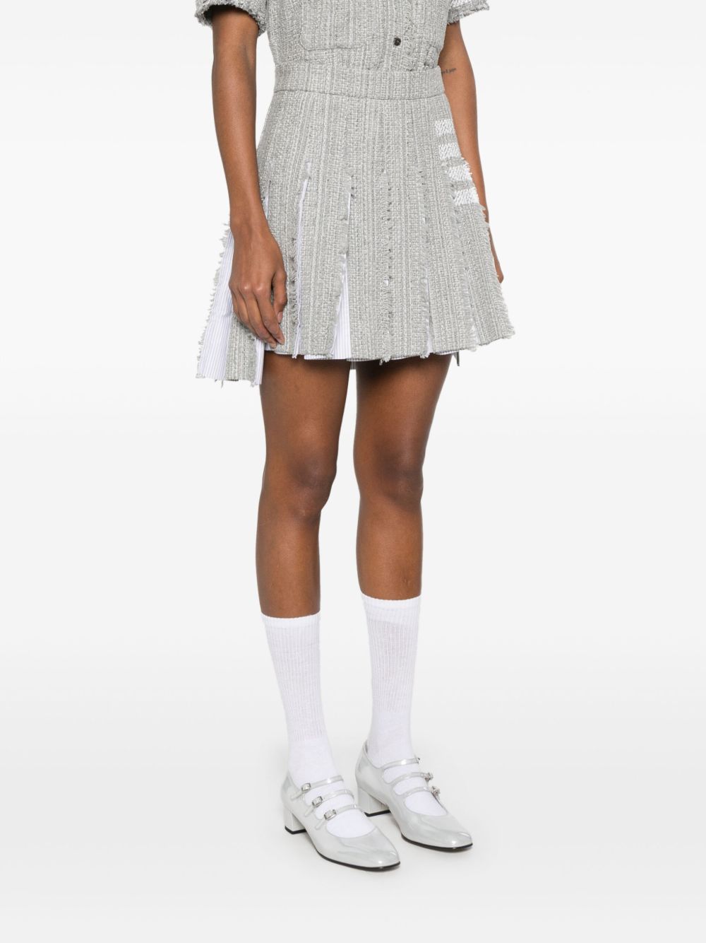 Thom Browne Women 4Bar Cotton Blend Skirt THOM BROWNE