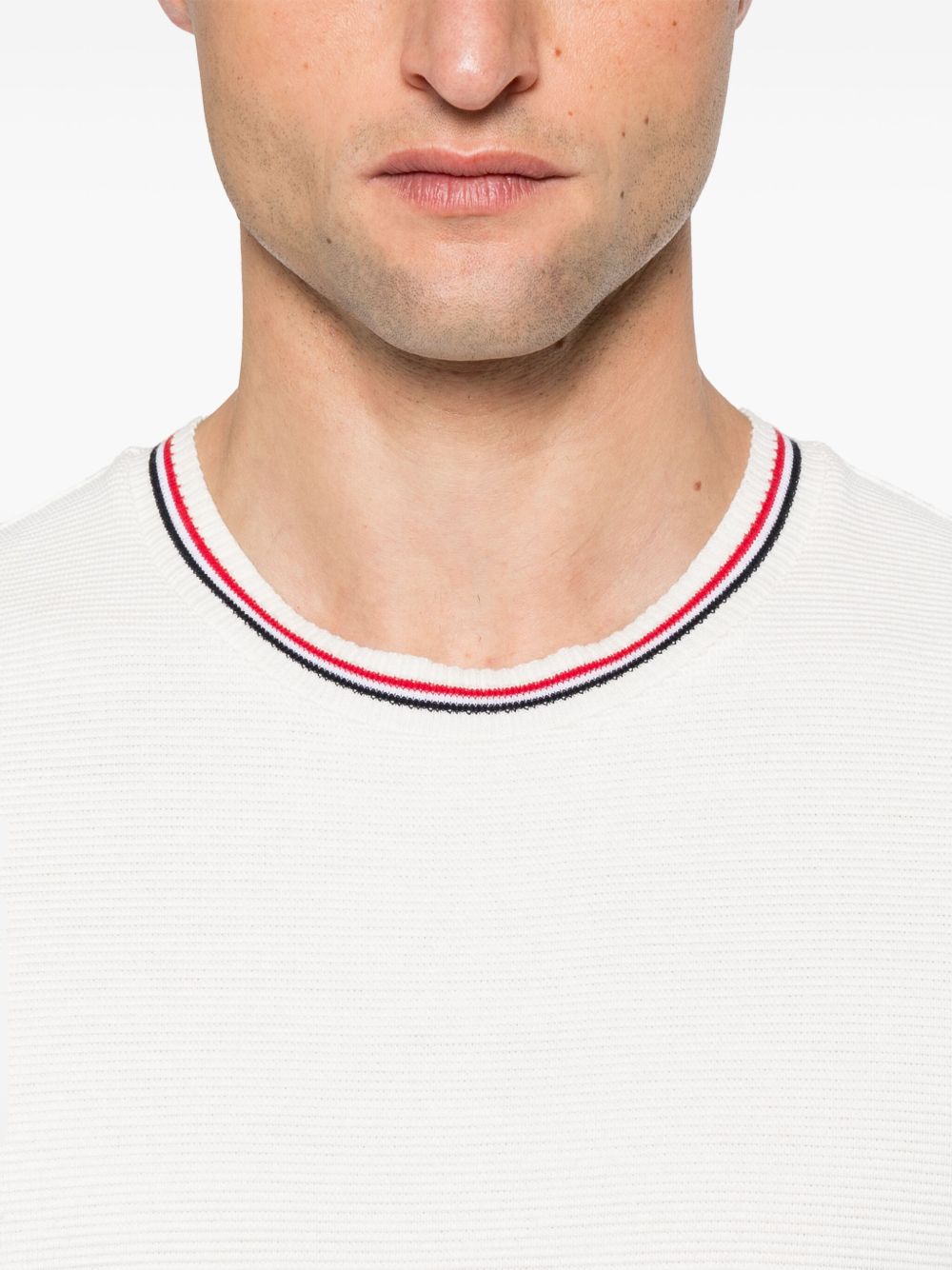 Thom Browne Men Rwb Cotton T-Shirt