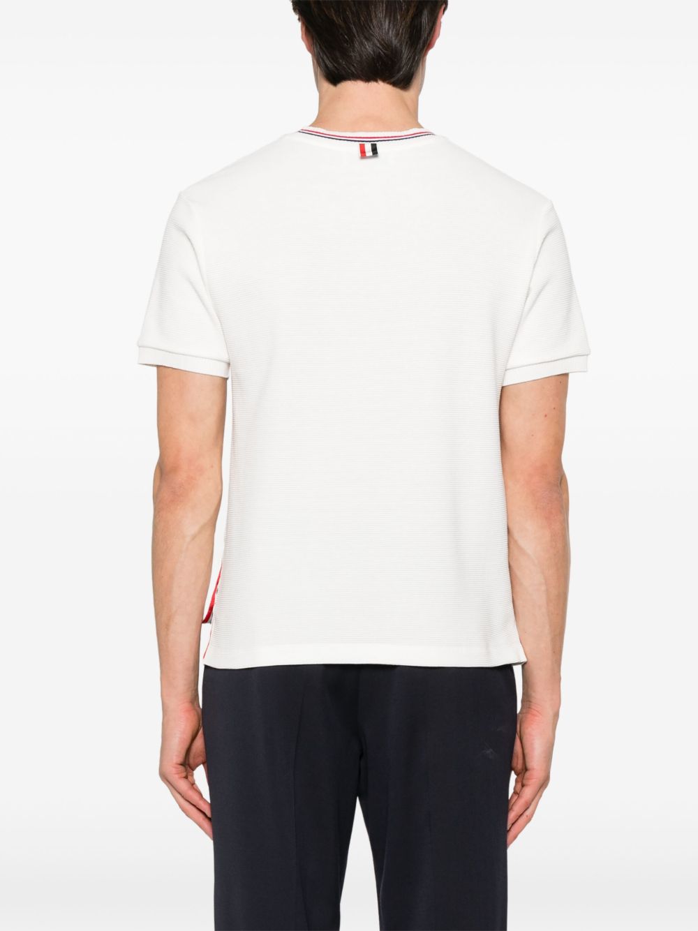 Thom Browne Men Rwb Cotton T-Shirt
