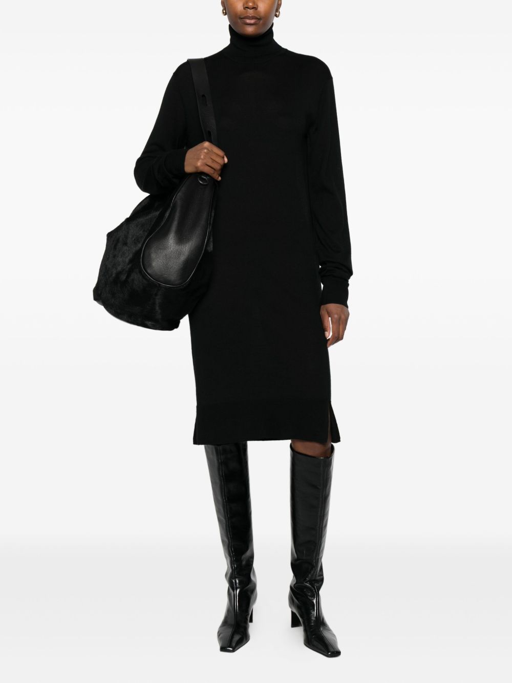 Toteme Women Wool Turtle-Neck Midi Dress TOTEME