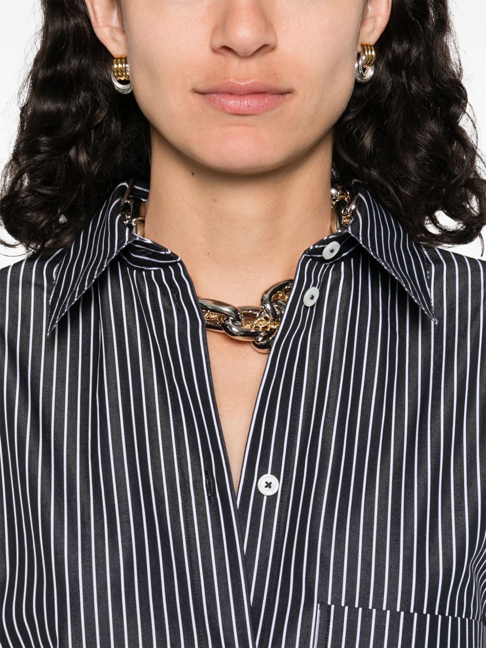 Toteme Women Striped Cotton Shirtdress TOTEME