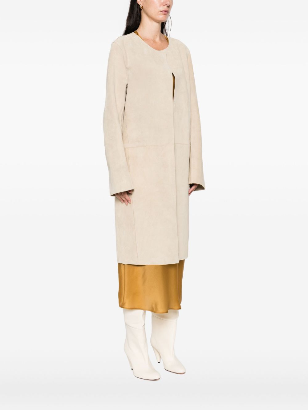 Toteme Women Suede Leather Coat