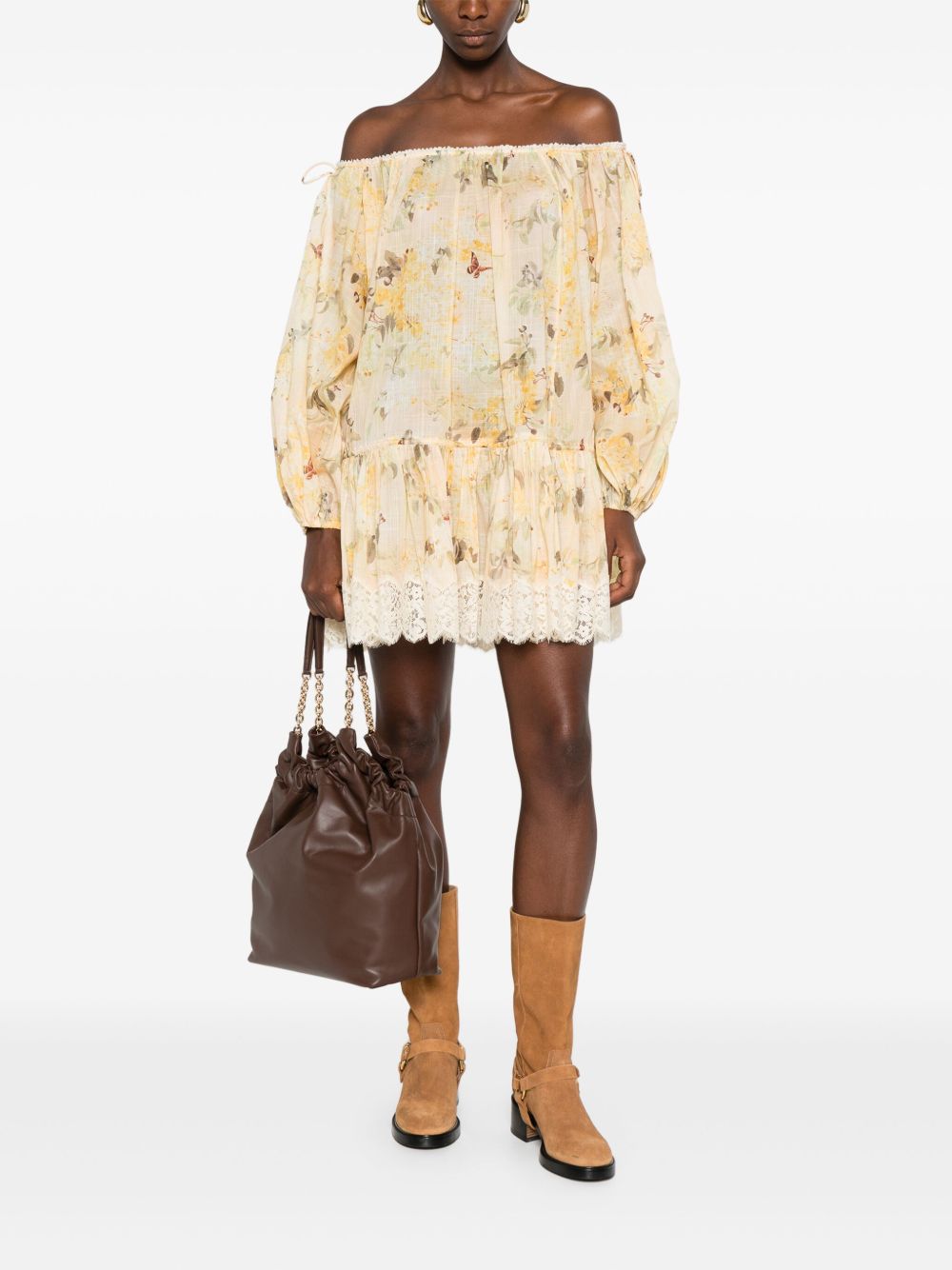 Zimmermann Women Cascadian Cotton Mini Dress ZIMMERMANN