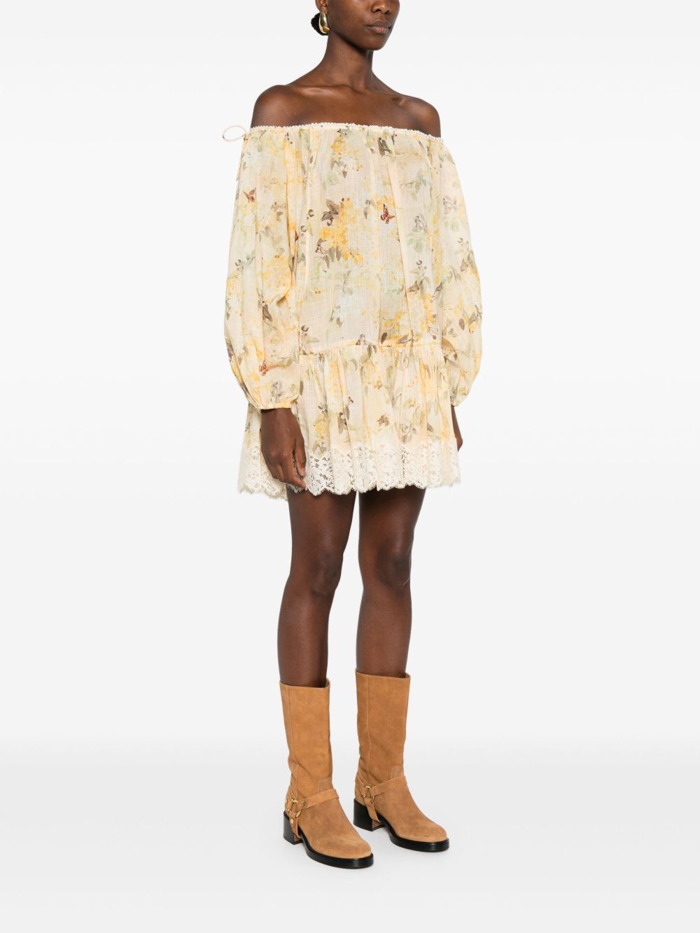Zimmermann Women Cascadian Cotton Mini Dress ZIMMERMANN