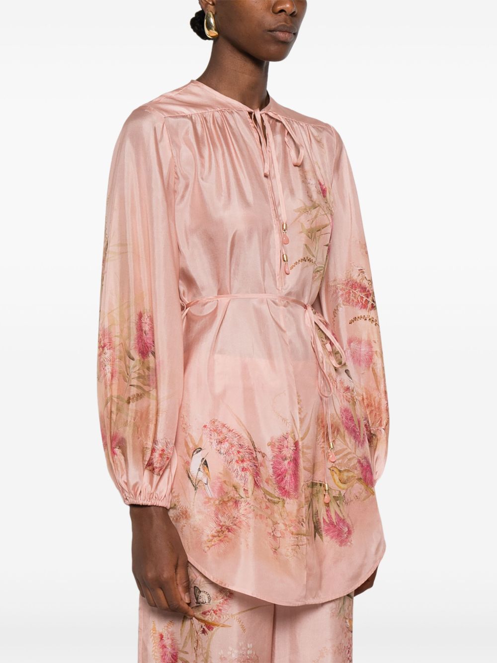 Zimmermann Women Cascadian Printed Silk Top ZIMMERMANN