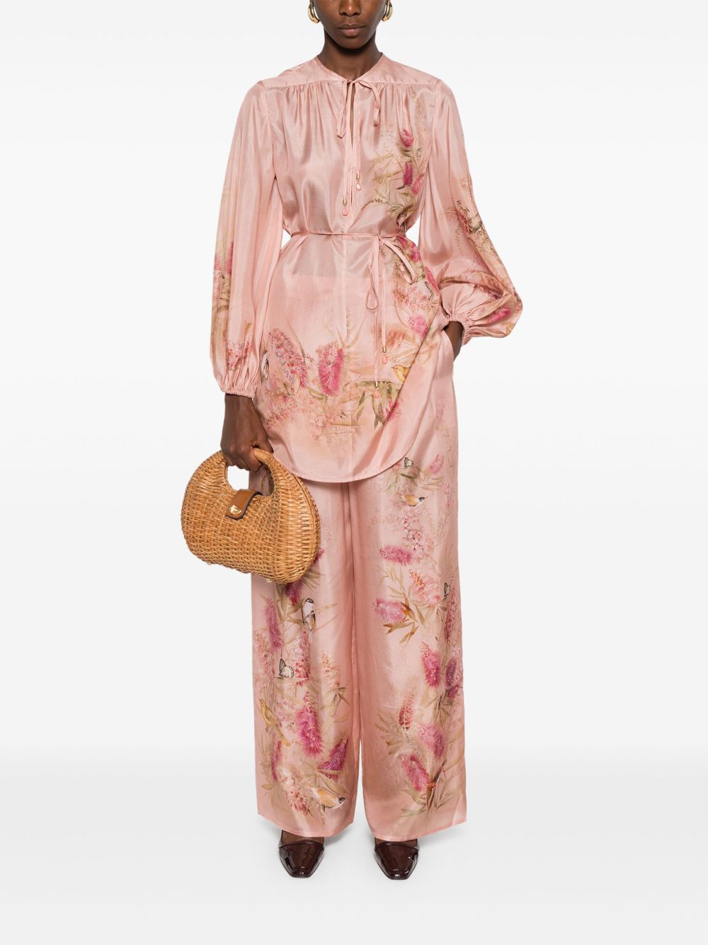 Zimmermann Women Cascadian Printed Silk Top ZIMMERMANN
