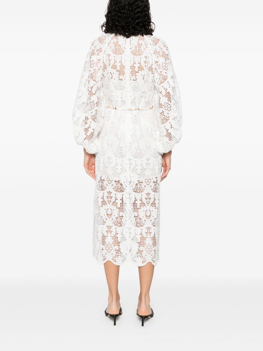 Zimmermann Women Coco Lace Midi Dress ZIMMERMANN